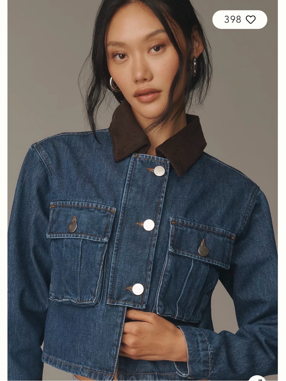 💙 Aligne Ethan Crop Denim Jacket | Size UK 6 (US 2/EU 34)